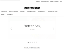 Tablet Screenshot of lovezoneman.com